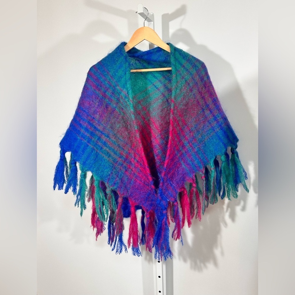 Glentana Mohair Pile Shawl Wrap Scarf Made in Australia - grandma, artsy, winter - Picture 4 of 10
